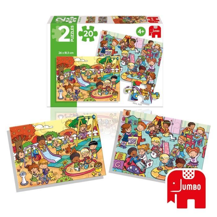 DISET Puzzles 2 X 20 pièces Parc et Aire de jeux