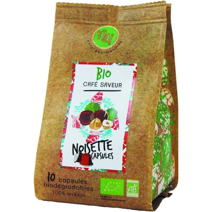 NU Café Bio Saveur Noisette Sachet de 10 Capsules
