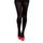 Collants gothiques opaques noirs 'strass gothic cr