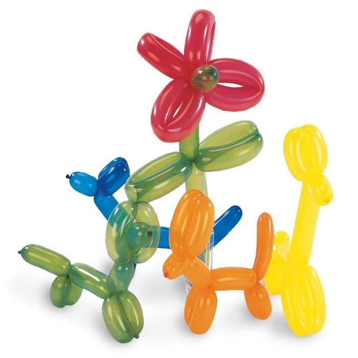AMSCAN Lot de 10 Ballons à modeler en latex avec pompe - 136 cm