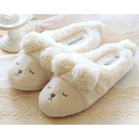 Femmes Pantoufle Doux Intérieur Skidproof Filles Sheep Minetom Chaussons Automne Cartoon Et Hiver kXTZlOiuwP
