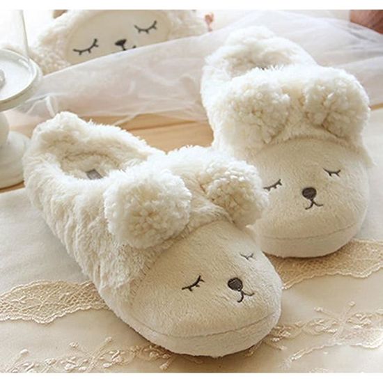 Femmes Pantoufle Doux Intérieur Skidproof Filles Sheep Minetom Chaussons Automne Cartoon Et Hiver kXTZlOiuwP