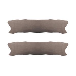 TODAY Lot de 2 taies de traversin 45x185cm Bronze
