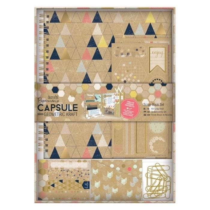 DOCRAFTS Kit Scrapbooking Capusle Geometric Kraft