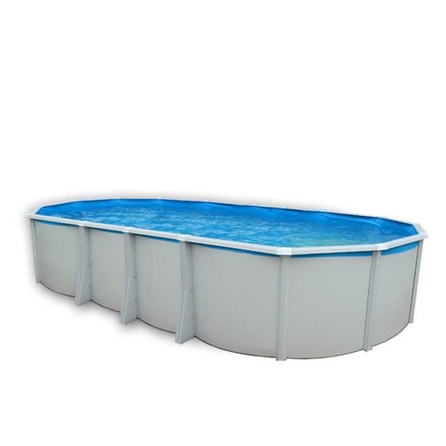 TOI Piscine ovale Ibiza en acier - 31500 L - 730 x 366 x 132 cm - Avec système de filtration