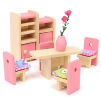 MAISON POUPÉE Meuble Poupée Mobilier Maison Dîette Bois Jouet En MAISON POUPÉE Meuble Poupée Mobilier Maison Dîette Bois Jouet En