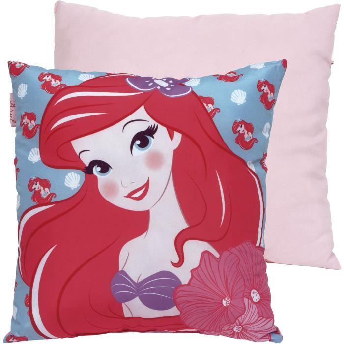 DISNEY PRINCESSES Coussin Carré Confort Ariel - 40x40 cm