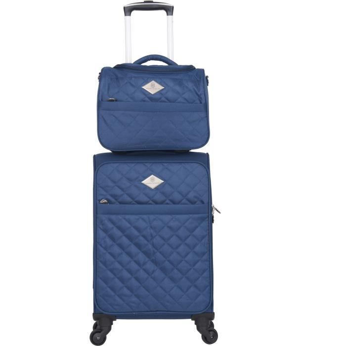 GERARD PASQUIER Set de 2 Valises lilas Marine