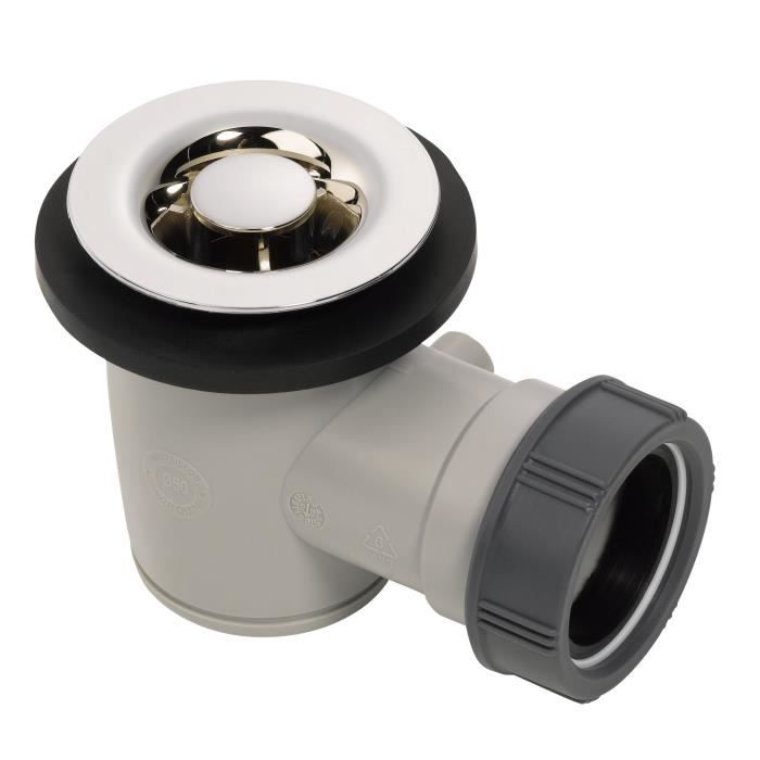 WIRQUIN Bonde de douche Tourbillon - Ø 50 mm - Grille plate