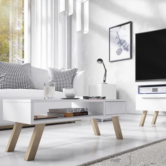 Table Basse Scandinave Table Basse Bois Vero Bois 80 Cm