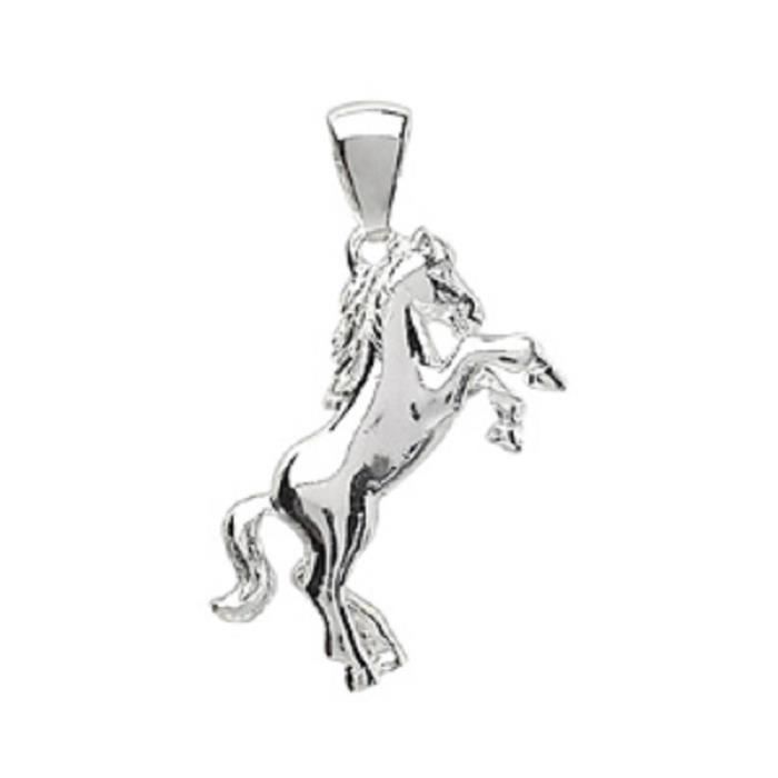 Pendentif Cheval En Argent Massif Vintage - Modèle Ancien Et Unique - Argent 925