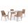 TABLE + 4 CHAISES SCANDINAVE YETA
