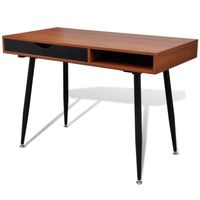 MEUBLE INFORMATIQUE Meuble informatique de Bureau - Chambre Marron en MEUBLE INFORMATIQUE Meuble informatique de Bureau - Chambre Marron en