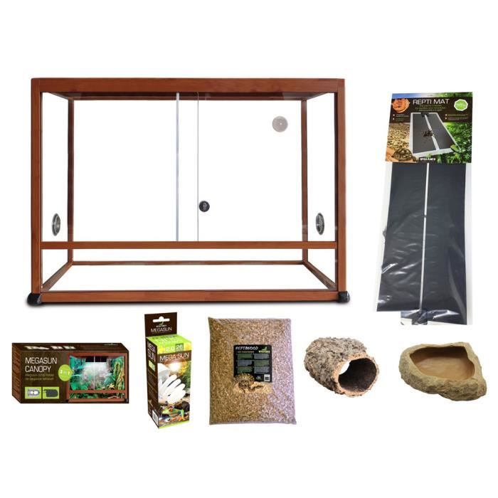Kit Serpent Terrarium Elegance Alu Texture Bois 120x50x50 cm Achat