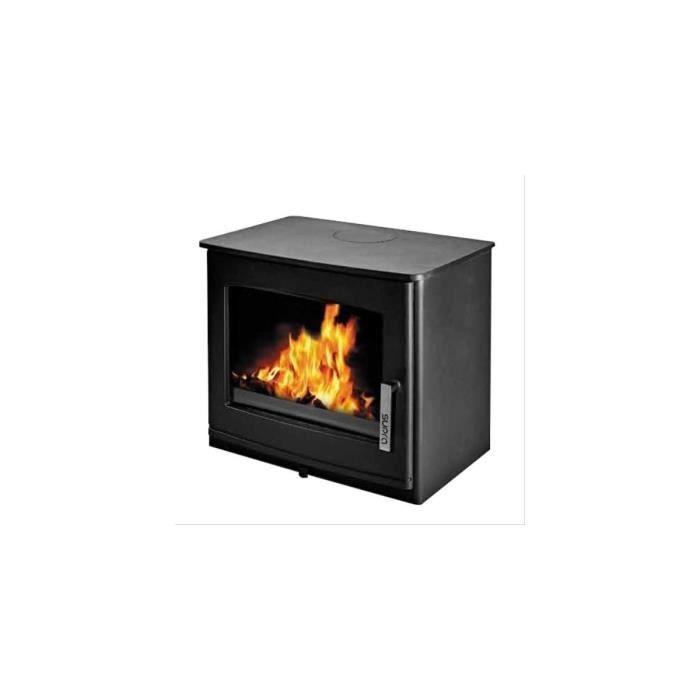 Poele A Bois Noir Fonte Buches De 50 Cm Pietements Rabaisses