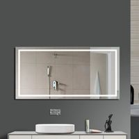 MIROIR SALLE DE BAIN Miroir 23W LED Lampe de Miroir 100*60CM Miroir Lu MIROIR SALLE DE BAIN Miroir 23W LED Lampe de Miroir 100*60CM Miroir Lu