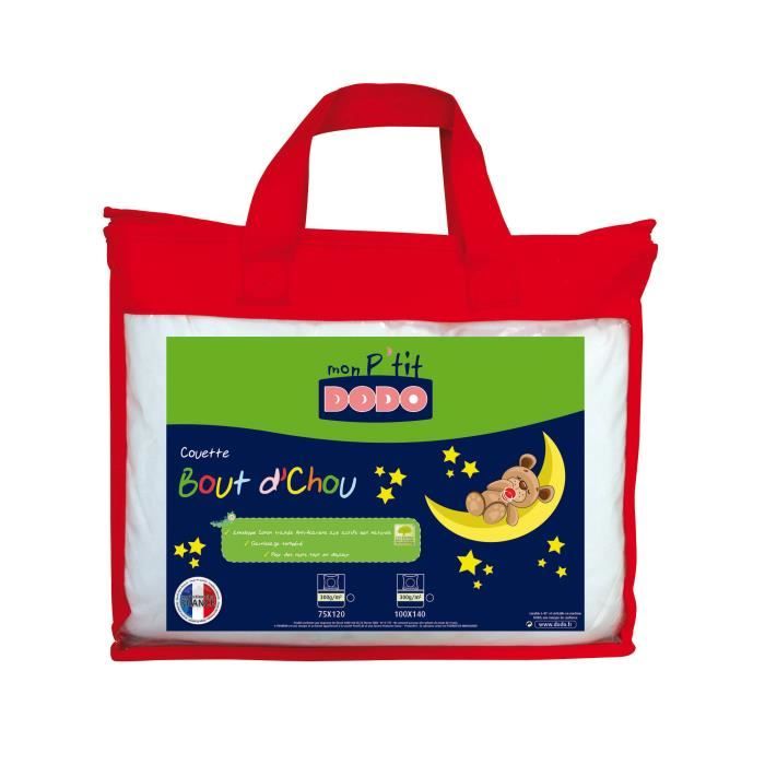 DODO Couette tempérée 300g/m² Anti-Acariens Bout D'Chou 75x120cm