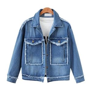 Veste En Jean Femme Grande Taille – Style Vintage, Boutons – Bleu Ciel – Automne/été – Coupe Décontractée