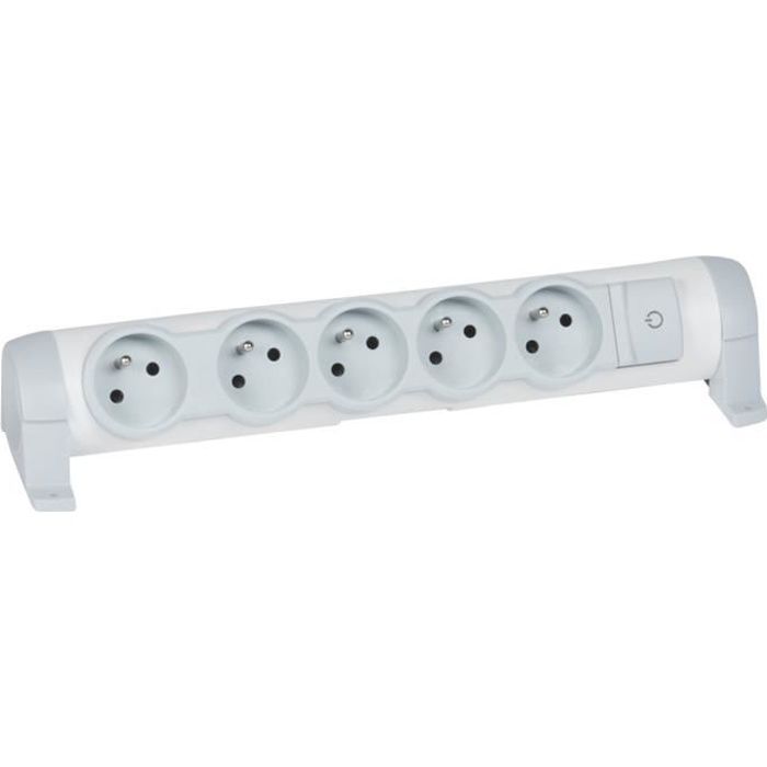 LEGRAND Bloc multiprise Confort mobile avec interrupteur à voyant 5x2 P+T