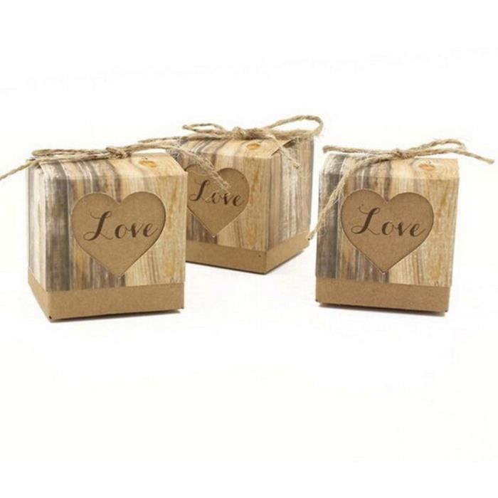 50 Pcs Faveur De Mariage Faveur Doux Gateau Cadeau Bonbons Boites