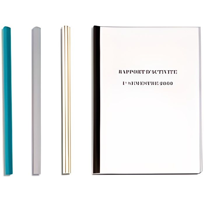 Leitz Lot De 50 Baguettes De Reliure Transparentes - Pour Classeur A4 - Jusqu'à 60 Pages