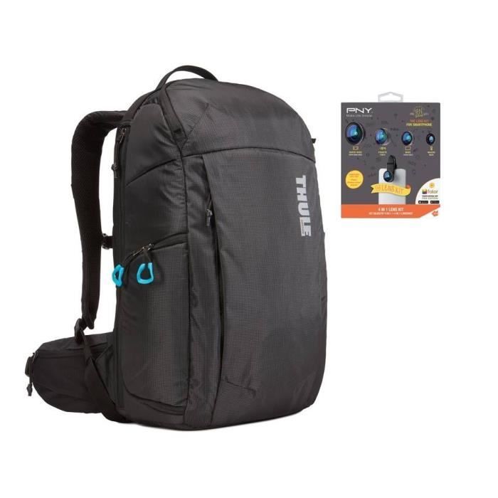THULE Aspect DSLR TAC-106 Sac à dos pour appareil photo + PNY Lens kit Objectifs pour smartphone