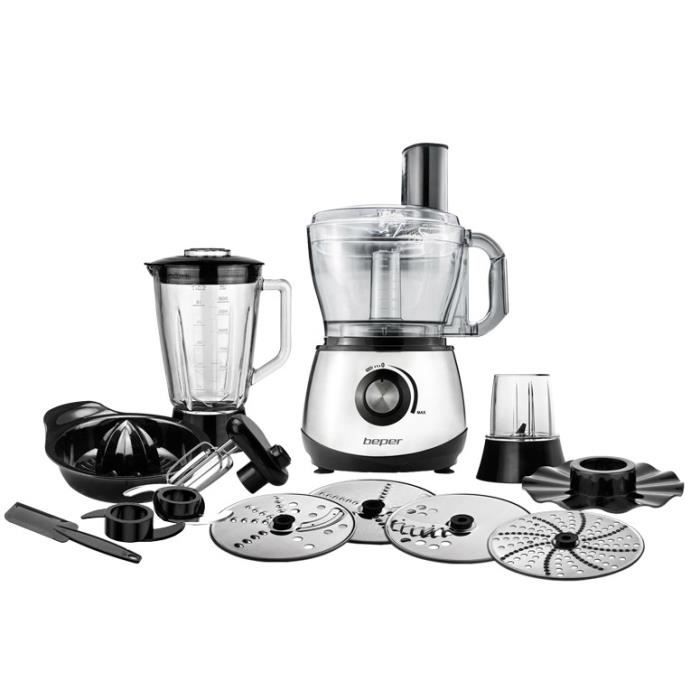 BEPER 90475 Robot multifonction - Inox et Noir