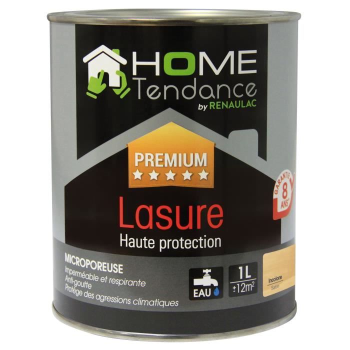 Lasure haute protection 1 L incolore satine - HOME TENDANCE by RENAULAC
