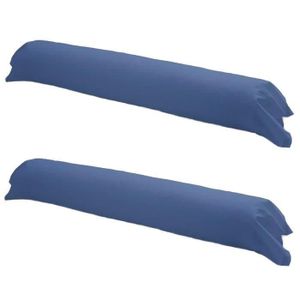 TODAY Lot de 2 taies de traversin 45x185cm Indigo