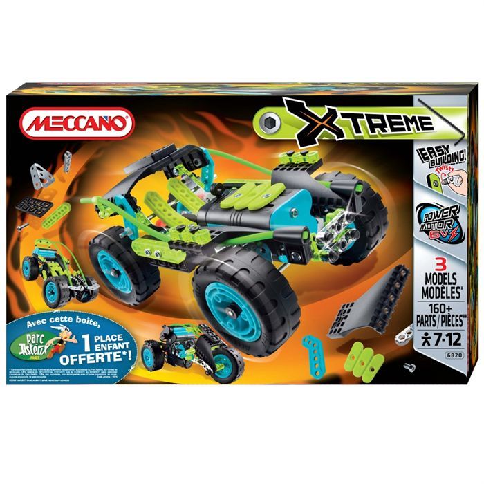 MECCANO XTREME 6820 Power Motor 6V Easy Building 3 Models Modèles NEUF-NEW-NEU EUR 34,99