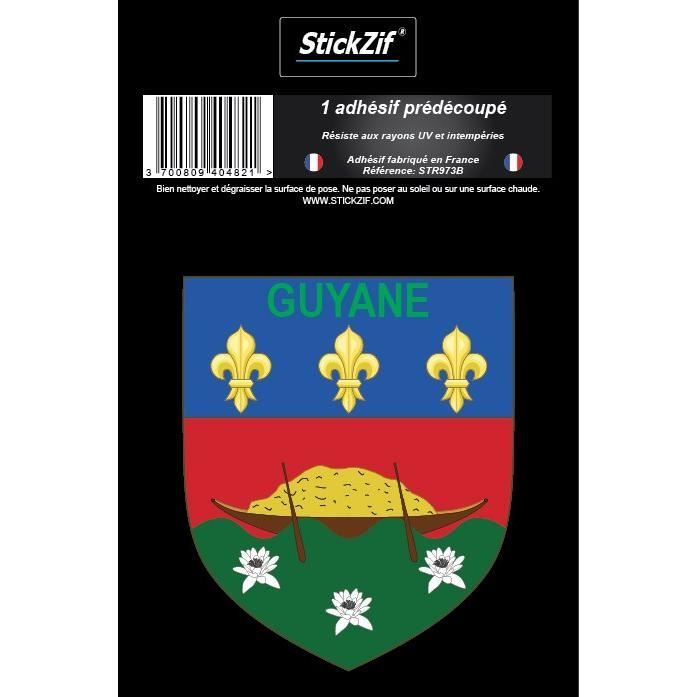 STICKZIF 1 Adhésif Blason Guyane STR973B