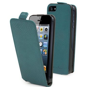 MUVIT Etui Slim Python Turquoise Made In Paris Iphone 5-5s-Se