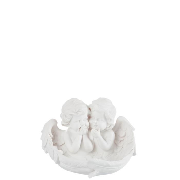 ANGES Figurine déco Résine 26x21x18 cm Blanc