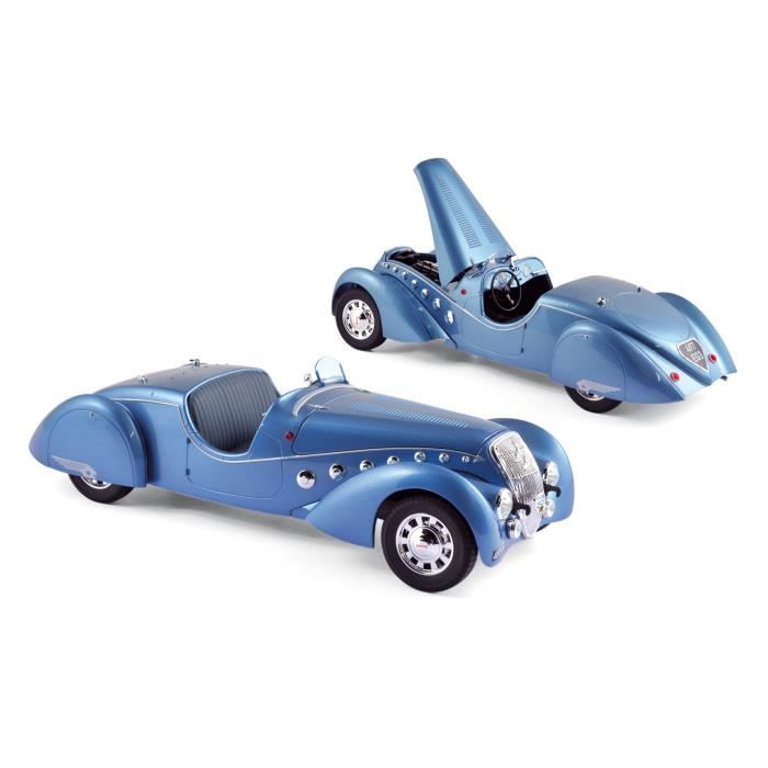 NOREV Voiture de collection 1:18 Peugeot 302 Darl'Mat Roadster 1937 Bleu métalique