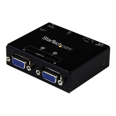 STARTECH Switch vidéo VGA à 2 ports avec commutation prioritaire et EDID - Boîtier de partage VGA - Commutateur VGA 2x1 - 1080p