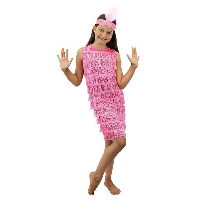 costume rose vintage pour enfant avec cette tenue charleston à