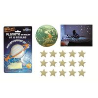 STICKERS PLANETE RELIEF + ETOILE X15 PHOSPHORESCENTE STICKERS PLANETE RELIEF + ETOILE X15 PHOSPHORESCENTE
