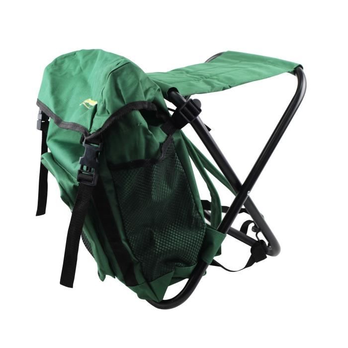 Chaise Sac à Dos 3 En 1 - Pliante, Glacière Isotherme, Tissu Oxford 600D, Acier