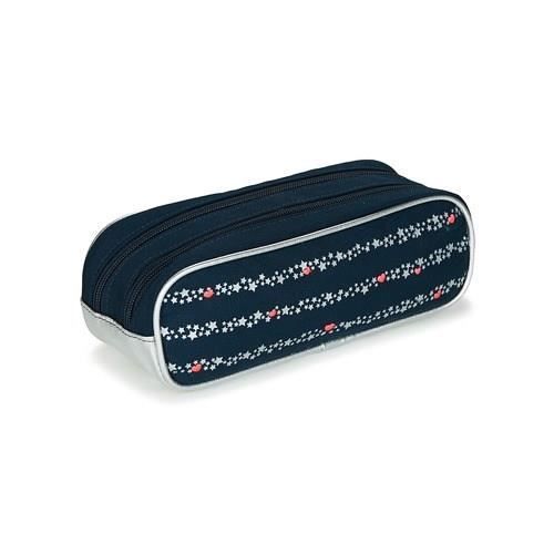 IKKS Trousse - 2 Compartiments - Maternelle / Primaire / Collège - 23 cm - Bleu - Enfant fille