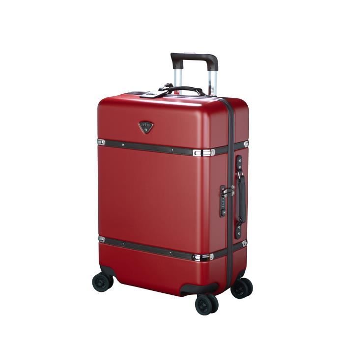 JUMP Valise Cabine Trolley Rigide polycarbonate CASSIS - 4 roues - 75 cm - Rouge