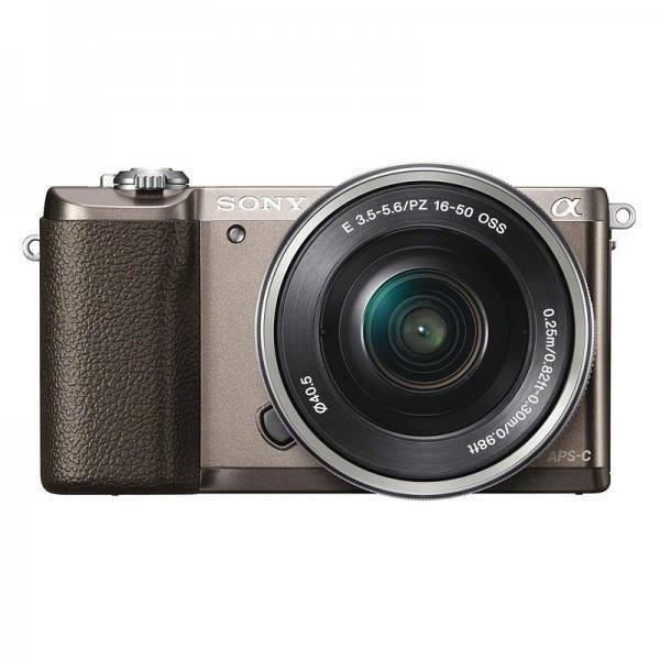 SONY ILCE5100LT Appareil photo numérique Hybride avec capteur reflex 24 mégapixels - Brun
