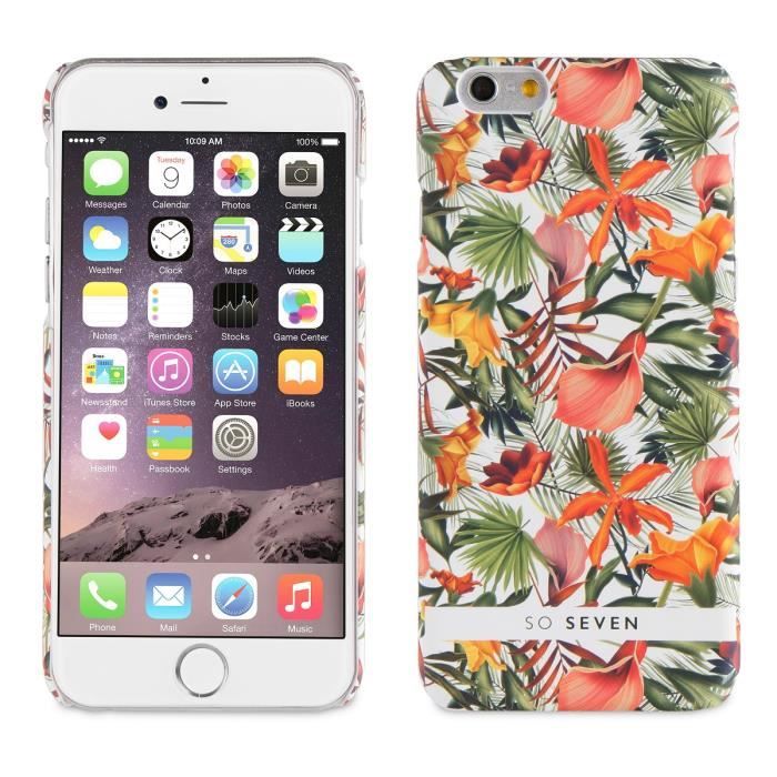 SO SEVEN Bundle JARDIN HIVER Coque + PB 2600 ORANGE Vert IPHONE 6/6S