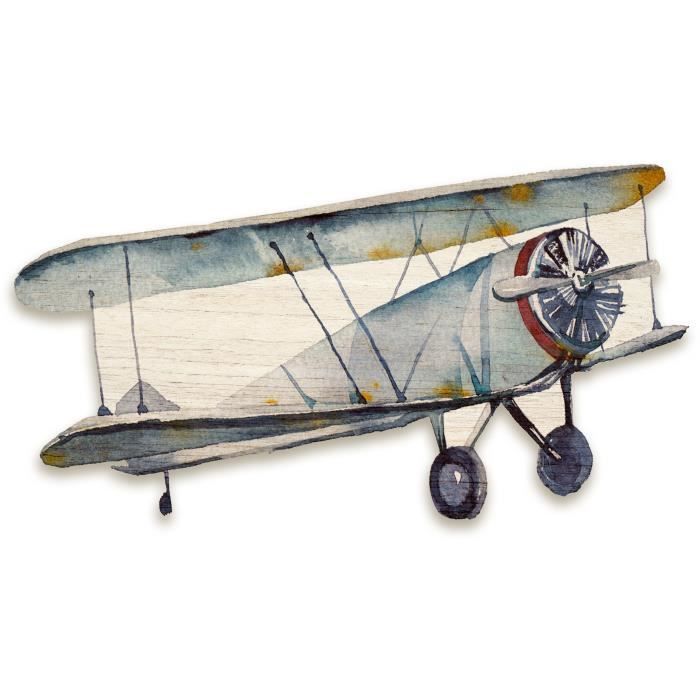 TANUKI Décoration murale en bois - Avion
