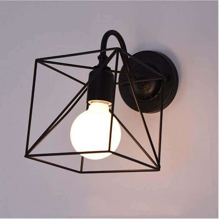 Cage Cube Murale Métal Stoex® Applique Eclairage Suspension Luminaire En Lampe Fer Rétro Industrielle QdoeWErxCB