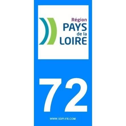 STICKZIF 2 Autocollants Région Département 72 SR72