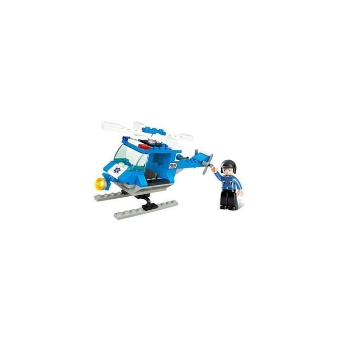 Briques Compatibles Lego Construction La ville Helicoptere De Police Sluban