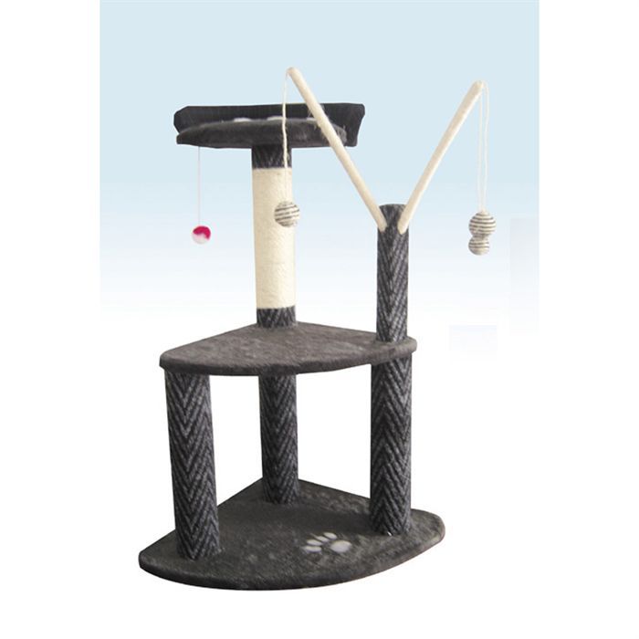 Arbre à chat Stripe 95cm 2 plateformes + access.   Achat / Vente