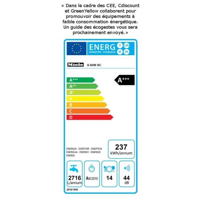  G 6200 SC - Lave-vaisselle posable - 14 couverts3