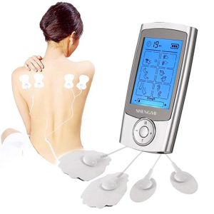 Electrostimulateur Masseur /électrique Appareil amincissant Patch Vibrant /électro-stimulation avec 4 /électrodes /Électrostimulateur Tens pour Soulager,Masseur de dos Tens EMS Soulagement des Douleurs