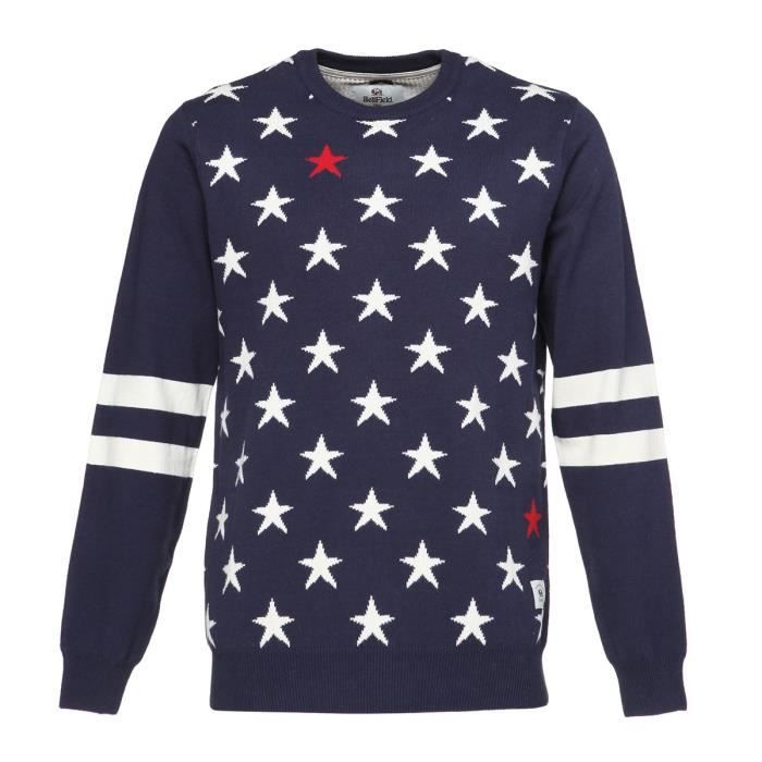 BELLFIELD Pull Junin - Homme - Bleu marine